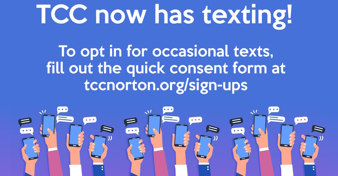 Opt In for TCC Texts! image