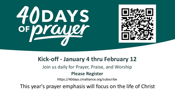 40 Days of Prayer Starts