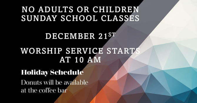 No Sunday School Classes 