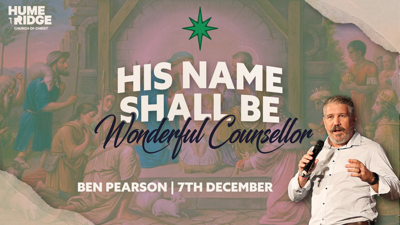 His Name Shall Be Wonderful Counsellor