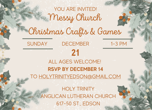 Christmas Messy Church in Edson