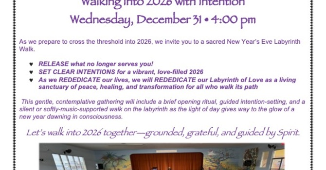 New Year's Eve Labyrinth Walk and Rededication