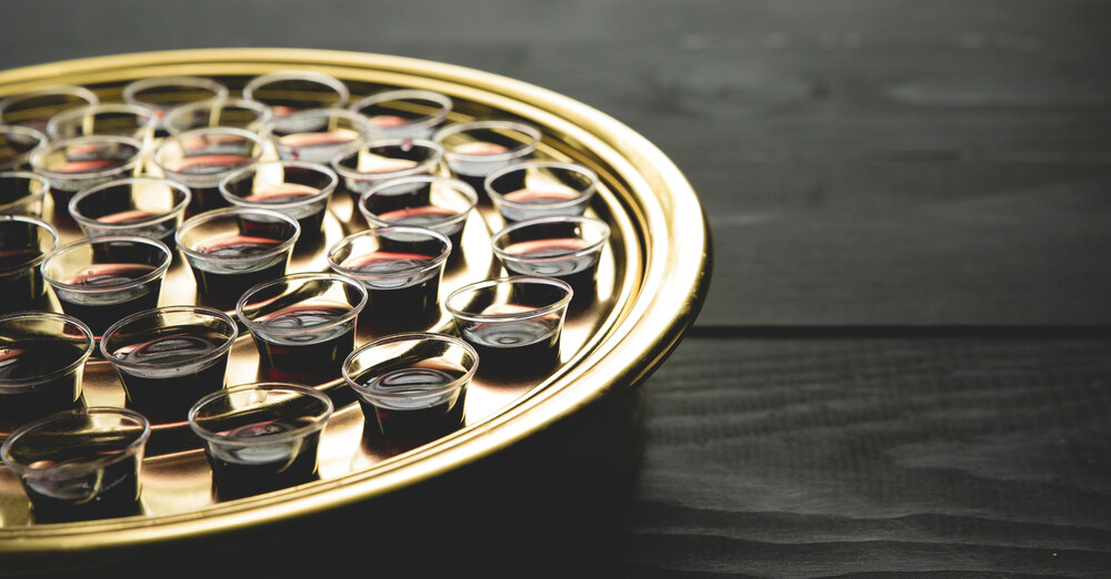 Holy Communion during worship