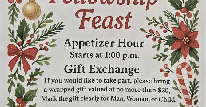 Church Christmas party/ Fellowship Feast