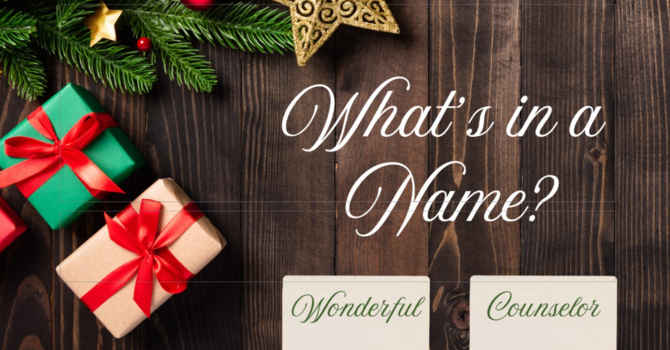 "What's In A Name" Sermon 2