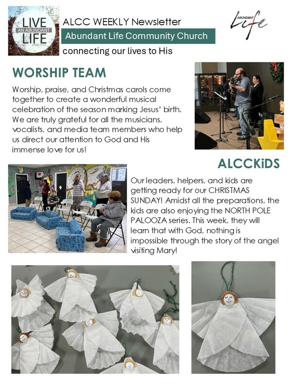 connecting our lives to His