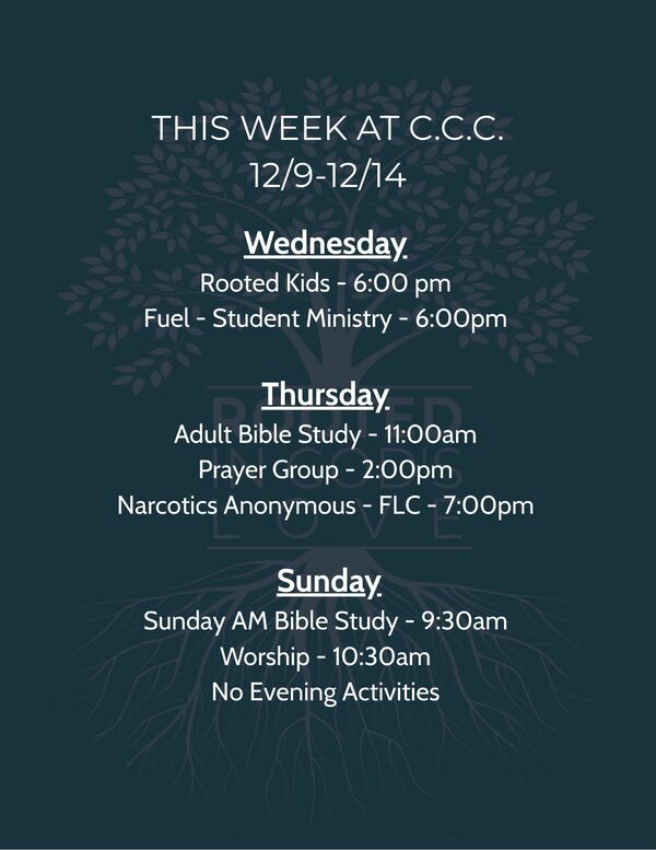 This Week's Schedule 