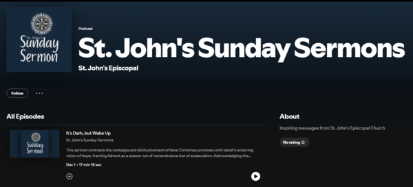 St. John's Sermons Now on Spotify
