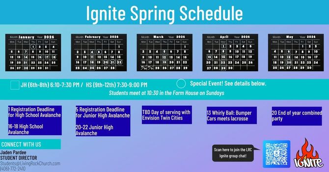 Ignite Spring Schedule