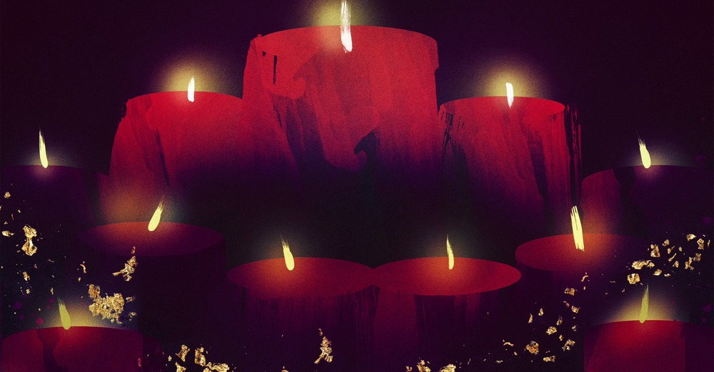 Candles and Communion Service