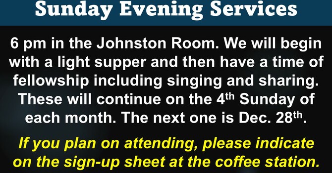 Sunday Evening Services