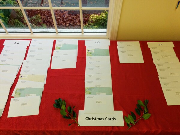 Christmas card exchange