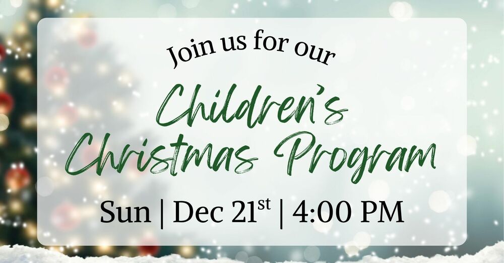 Children’s Christmas Program