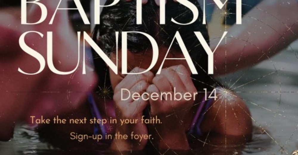 Baptism Sunday