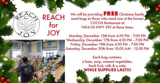 Reach For Joy | FREE Christmas Meal Bags 