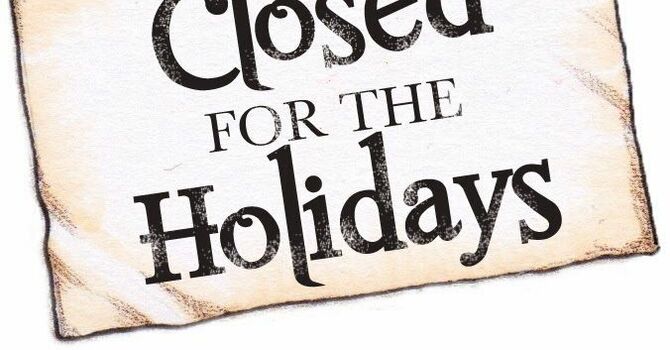 Church Closed for the Holidays image