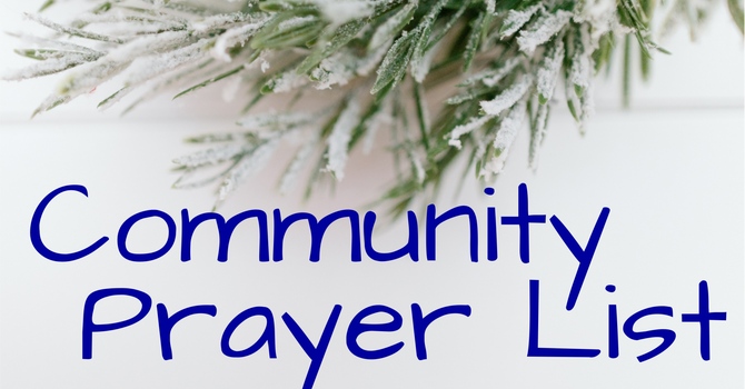 Our Parish Community Prayer List image