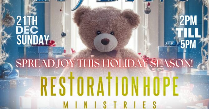 Help us bring in the Holiday Cheer - Give Back this Christams with Restoration Hope image