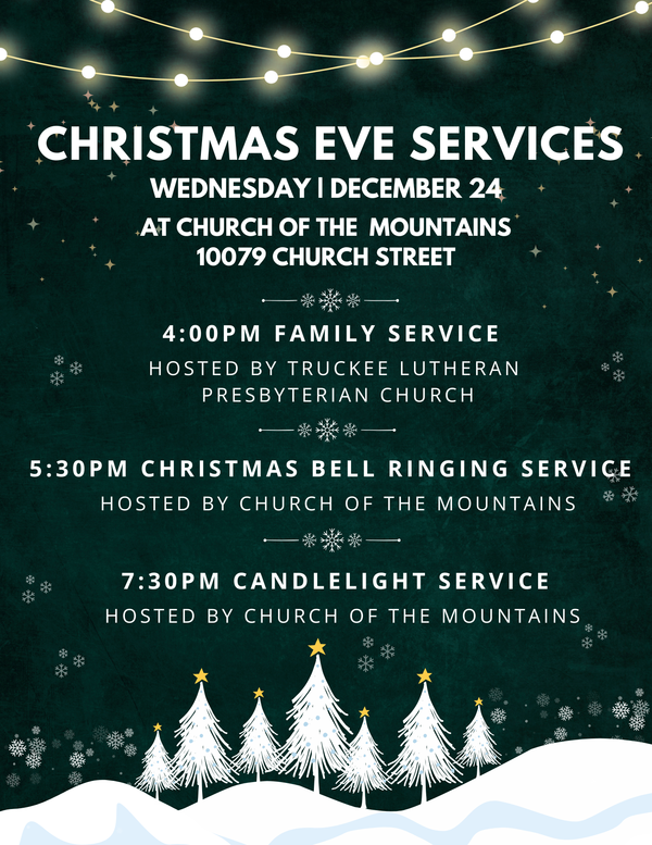 Celebrate Christmas Eve at Church of the Mountains