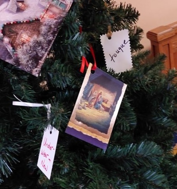 Our Christmas “Giving” Tree is back in the Narthex for the Season!