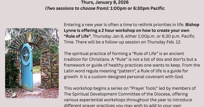 Rule of Life with Bishop Lynne