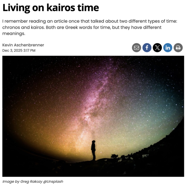 Living On Kairos Time