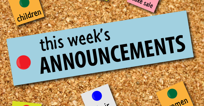 ANNOUNCEMENTS & PRAYER LIST image