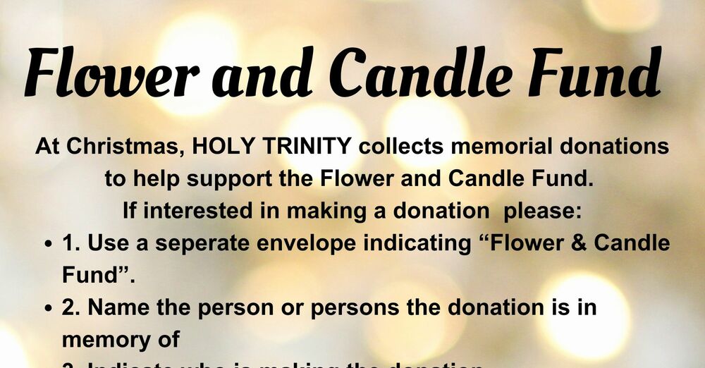 Flower & Candle Fund Donations