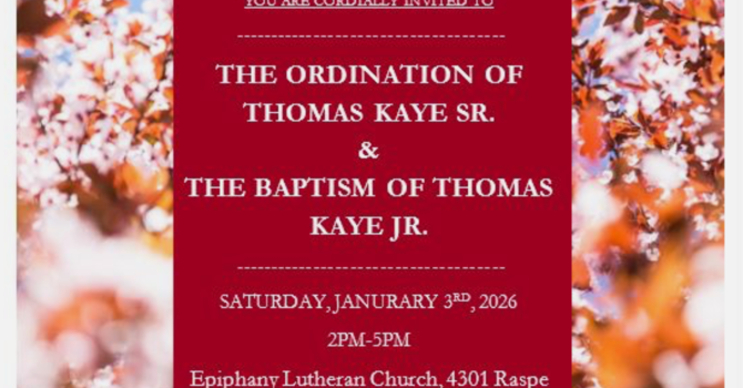 Ordination of Thomas Kaye Sr. 