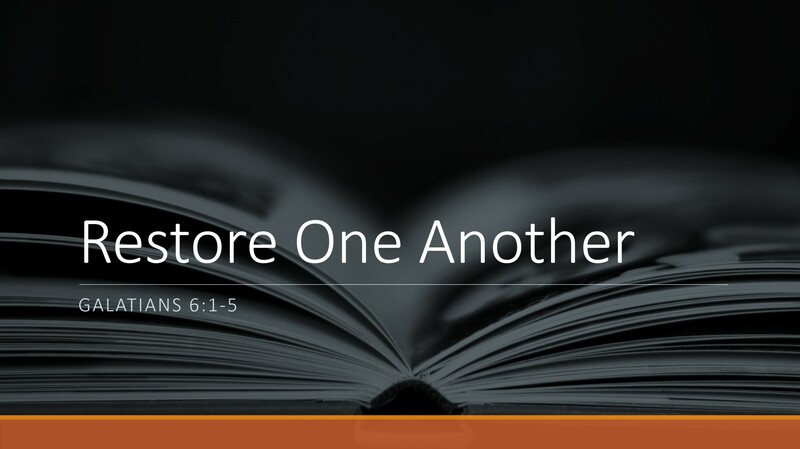 Restore One Another