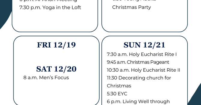 This Week at a Glance