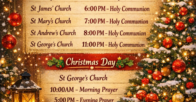 Christmas service schedule