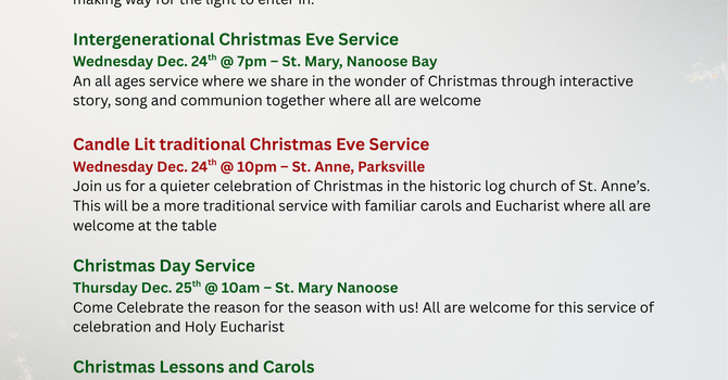 Christmas Services 2025 image
