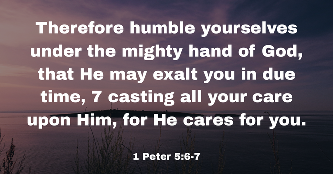 1 Peter 5:6-7 image