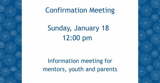 Confirmation Meeting