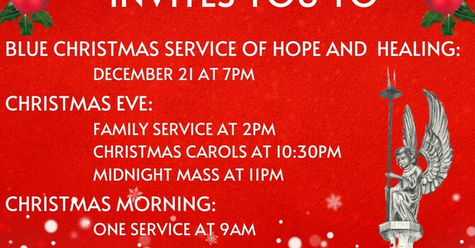 Christmas service schedule image