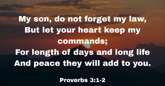 Proverbs 3:1-2 image