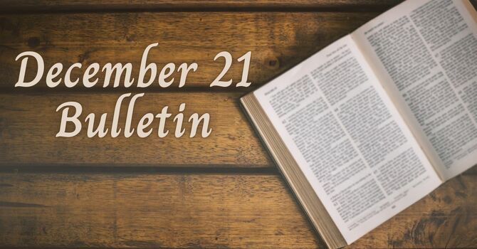 December 21, 2025 Bulletin image