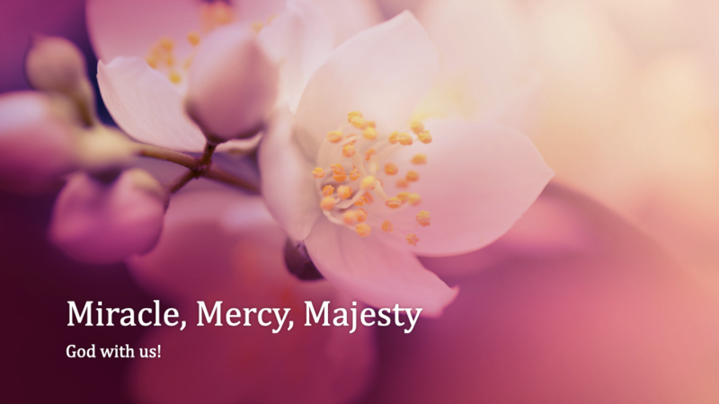 Miracle, Mercy, Majesty: God with us!