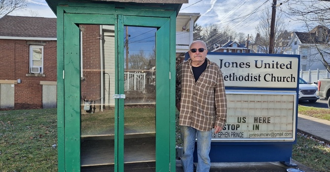 Jones UMC Installs a Blessing Box image