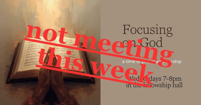 No Meeting This Wednesday