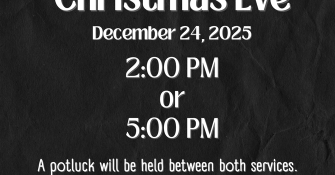 Christmas Eve Worship and Potluck