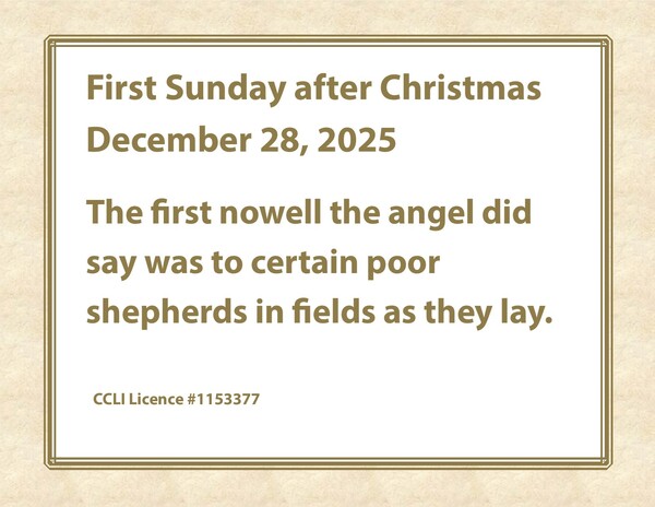 First Sunday after Christmas