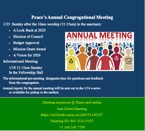 Annual Congregational Meeting 