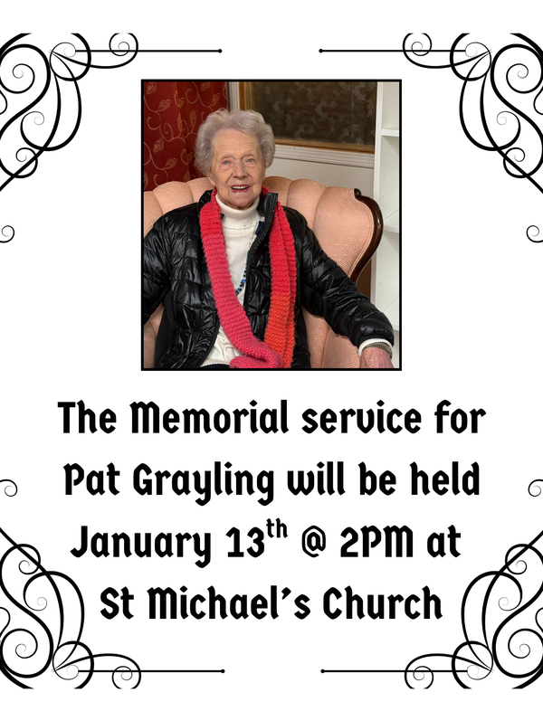 Pat Grayling Memorial Notice