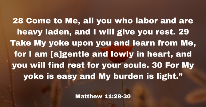 Matthew 11:28-30 image