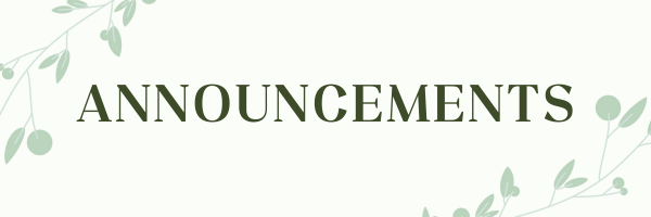 Announcements