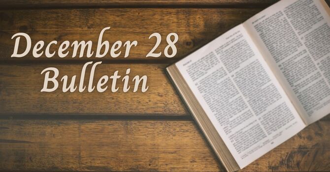 December 28, 2025 Bulletin image