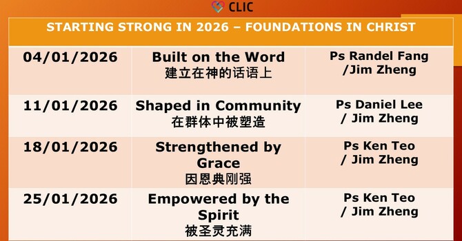 NEW 4 PART SERIES IN JANUARY! - FOUNDATIONS IN CHRIST image