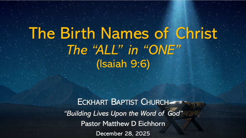 The Birth Names of Christ